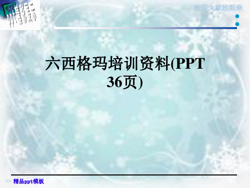 六西格玛培训资料(PPT 36页)