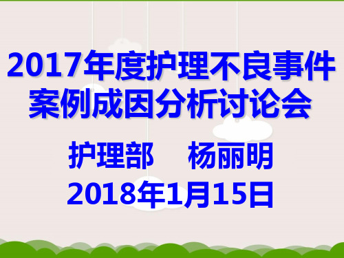 2017年年度护理不良事 件(1)