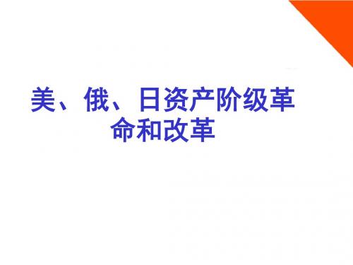 九年级历史上册 资产阶级统治的巩固和扩大复习课件 人教新课标版