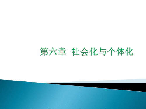 6 第六章 社会化与个体化