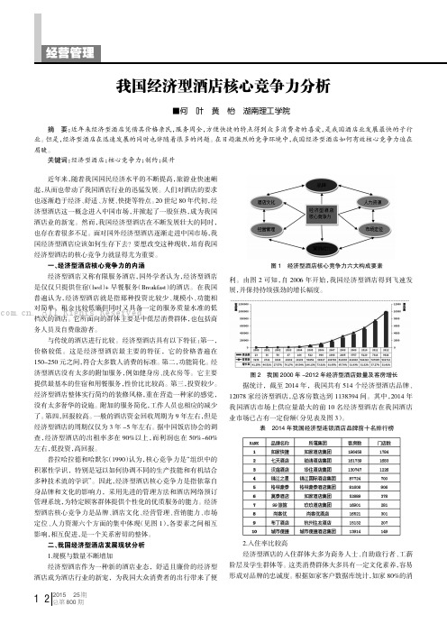 我国经济型酒店核心竞争力分析