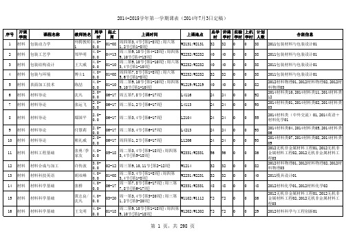 武汉工程大学2014-2015-1总课表(20140703定稿)