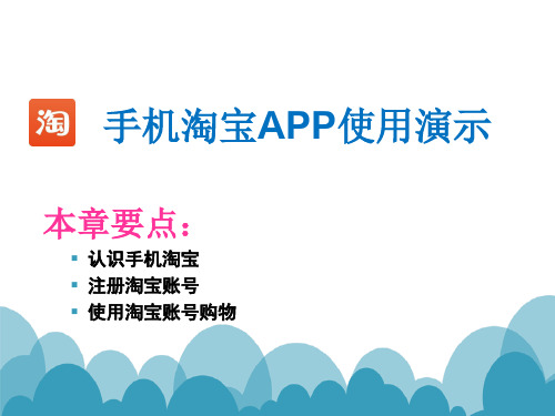 手机淘宝app的使用资料20页PPT