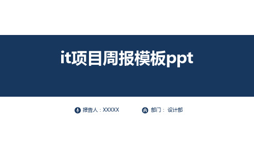 it项目周报模板ppt