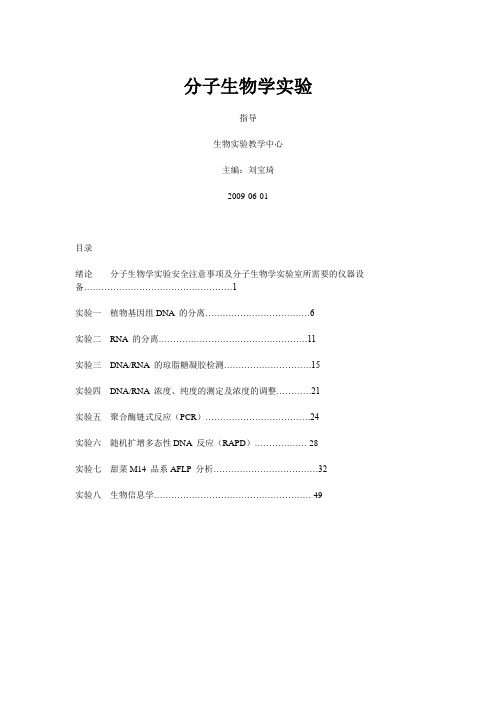 分子生物学实验指导..