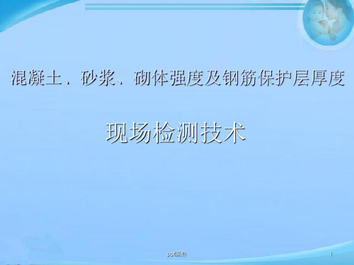混凝土、砂浆、砌体强度及钢筋保护层厚度现场检测技术  ppt课件