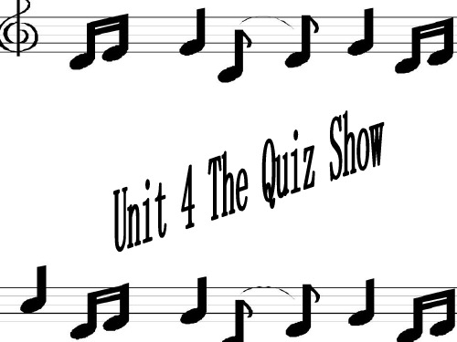 unit 4 the quiz show