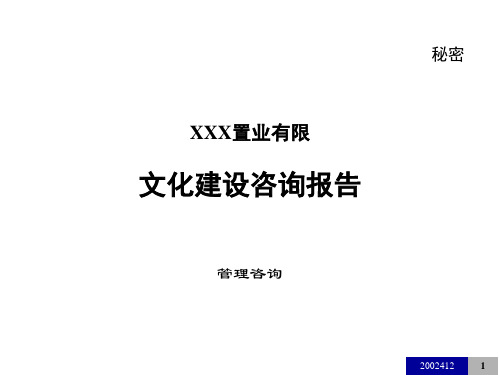 北京置业公司企业文化建设咨询报告PPT