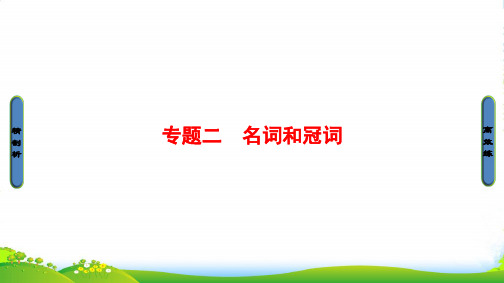 高三英语外研版一轮复习课件 第2部分 专题2 名词和冠词