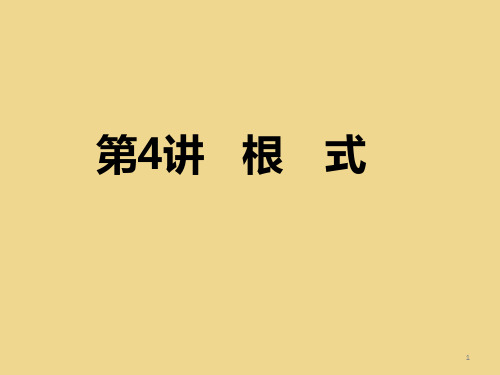 数学中考复习第4讲--根-式(共17张ppt)