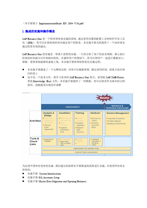 SAP BUSINESS ONE实施手册