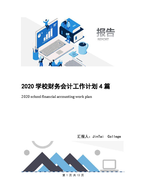 2020学校财务会计工作计划4篇