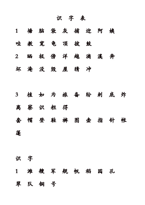 (部编版)二年级语文上册生字表我会认注音练习簿全册(8页)