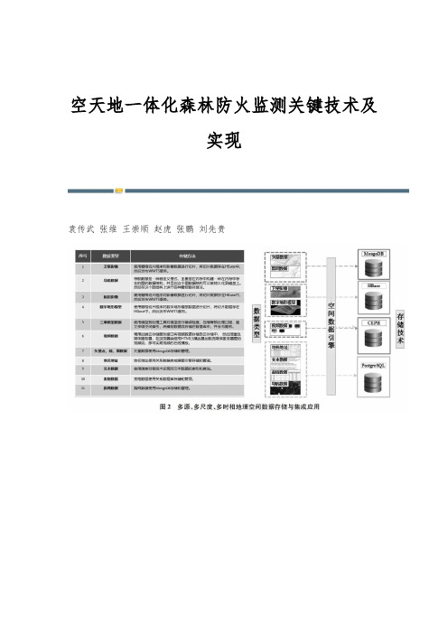 空天地一体化森林防火监测关键技术及实现