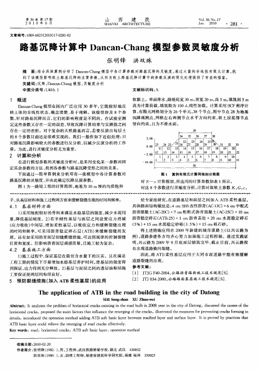 路基沉降计算中Dancan-Chang模型参数灵敏度分析