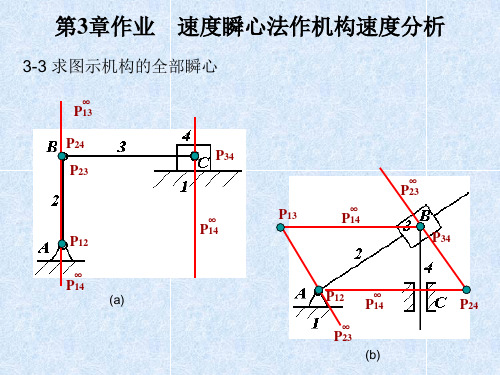 速度瞬心法作机构速度分析.