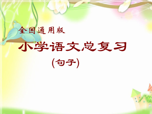 小学语文句子总复习(全国通用版)省公开课获奖课件说课比赛一等奖课件