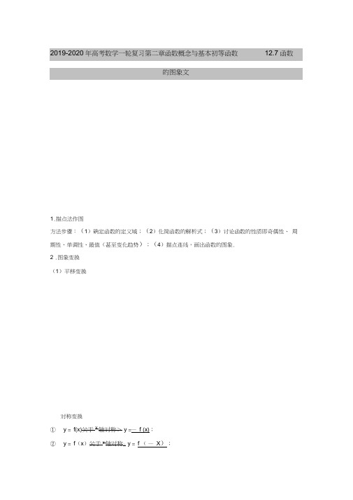 (完整word版)2019-2020年高考数学一轮复习第二章函数概念与基本初等函数I2.7函数的图象