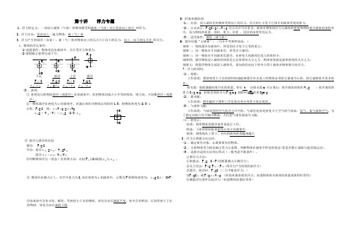 2017年科学中考物理复习之 浮力专题复习