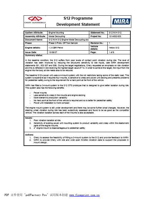 NVH 012 Engine Modal Decoupling