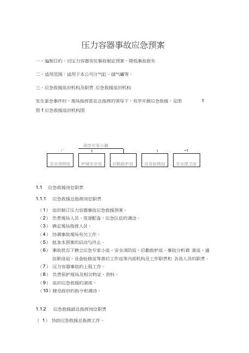 压力容器事故应急救援演练方案