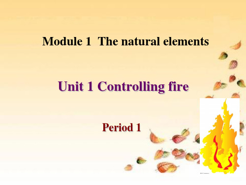 沈阳牛津英语7B Module 1 Unit 1 Controling fire (period 1)