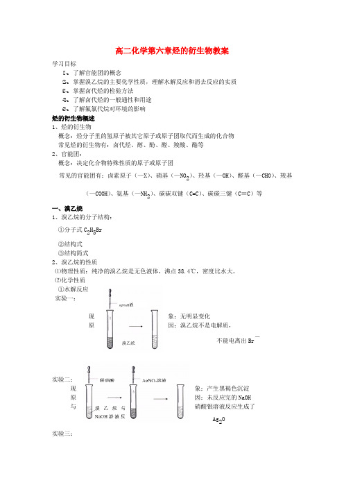 高二化学第六章烃的衍生物教案