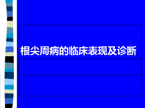 根尖周病及治疗PPT课件