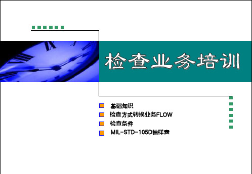 检查业务知识 及抽样方法基准