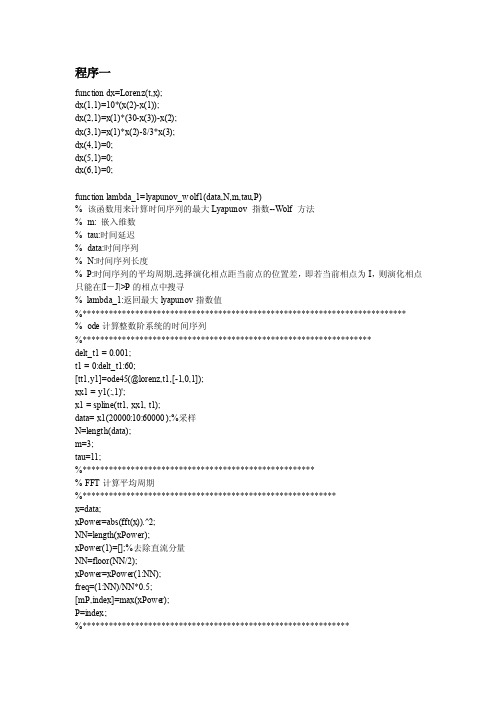 求最大李雅普诺夫指数的matlab程序