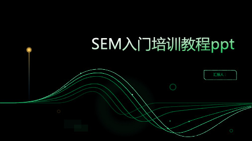 SEM入门含动画培训教程ppt