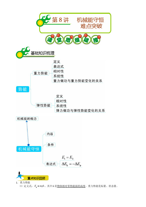 学×思面授班  高一物理 春季尖子班 讲义  第8讲