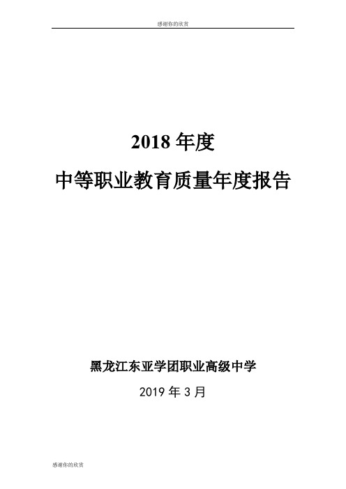 2018年度中等职业教育质量年度报告.doc