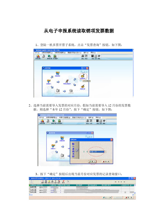 从电子申报系统读取销项发票数据