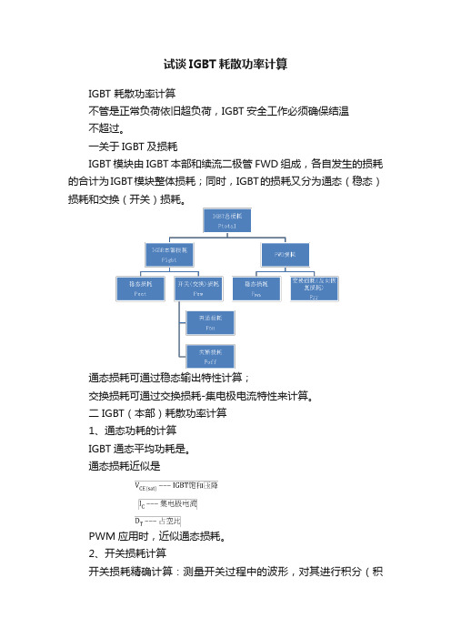 试谈IGBT耗散功率计算