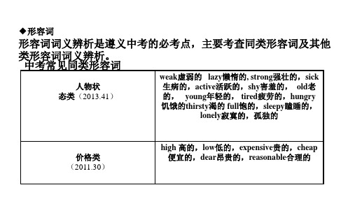 中考英语语法专题形容词和副词 (共47张PPT)