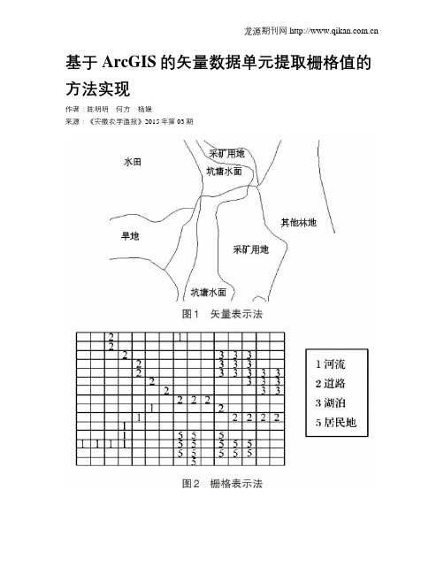 基于ArcGIS的矢量数据单元提取栅格值的方法实现