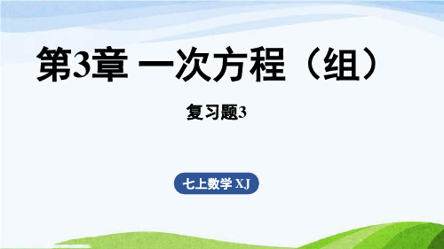 复习题3七年级上册数学湘教版