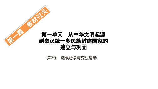 2021版(新教材)人教历史必修中外历史纲要上册同步课件2-第2课 诸侯纷争与变法运动