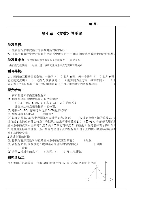 青岛版初二数学7.8实数(3)导学案