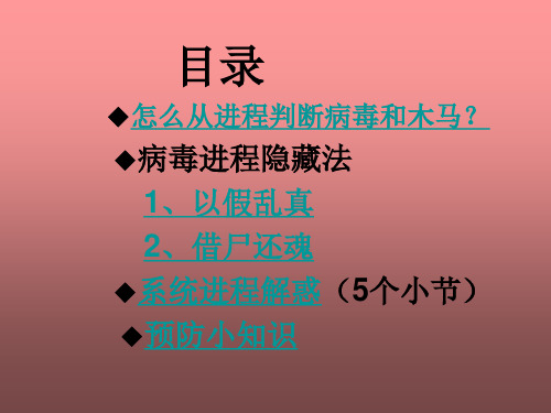 怎么从进程判断病毒和木马汇总