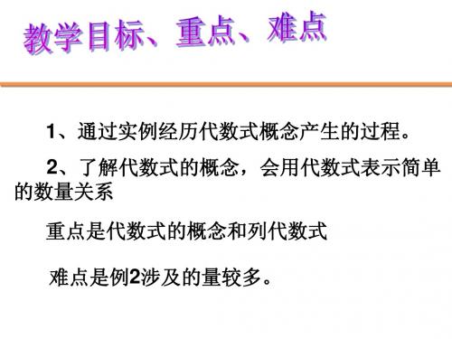 2015年浙教版七年级数学上册课件：4.2代数式