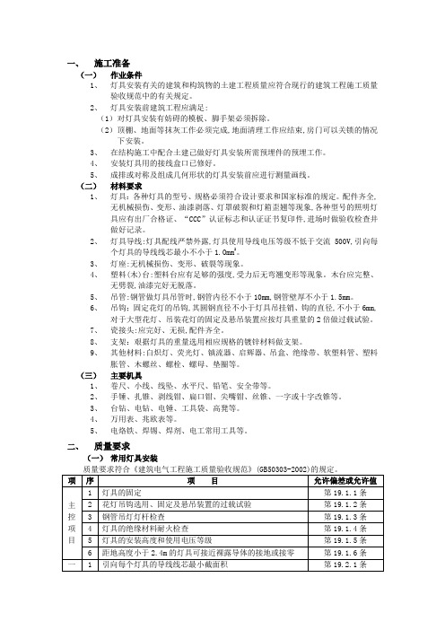 配电箱、开关插座及灯具安装