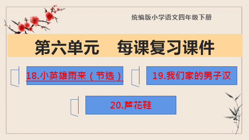 四年级下册语文第六单元每课复习ppt课件(课文要点)部编版