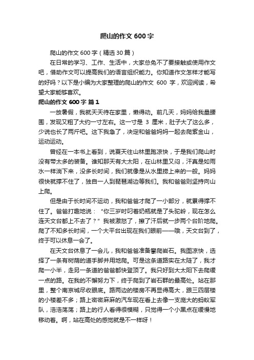 爬山的作文600字(精选30篇)
