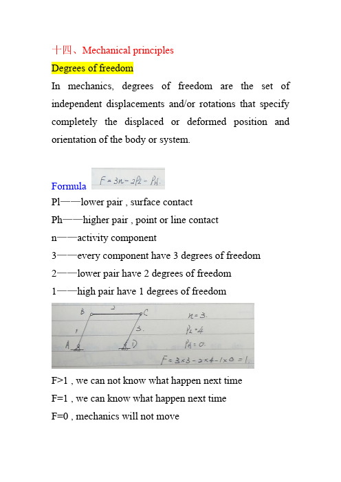 机械原理英文Mechanical principles