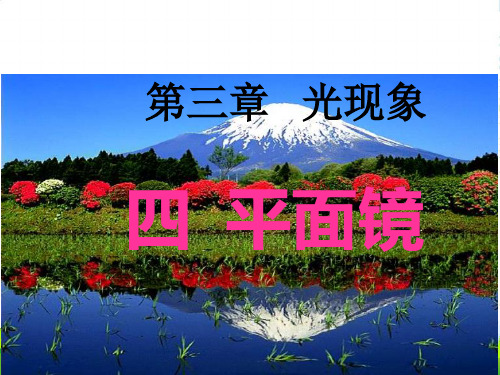 苏科版八年级上册物理3.4 平面镜 (共33张PPT)