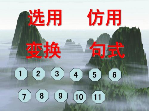 选用、仿用、变换句式课件2013