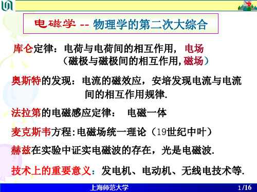 大学物理 马文蔚 课堂笔记30