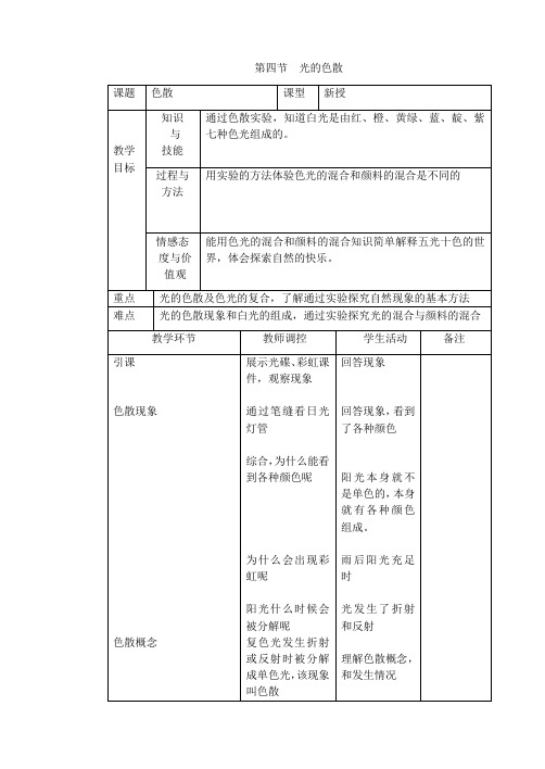 色散 获奖教学设计